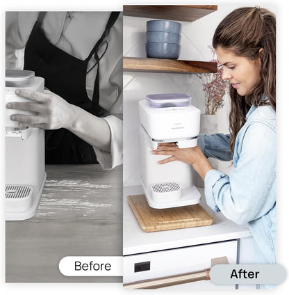 Ibyx Elegant Sliding Tray for Your Coffee Maker & Heavy Kitchen Appliances - Sturdy, Slides Easily from Under The Cabinet (Natural, 21" W x 15" D)