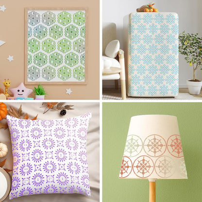 20 Pcs 4x4'' Mandala Stencils for Painting on Wood, Floor, Wall, Tile Fabric, Reusable Furniture Stencils Painting Template Mandala Template for DIY Rock Art Projects Decoration