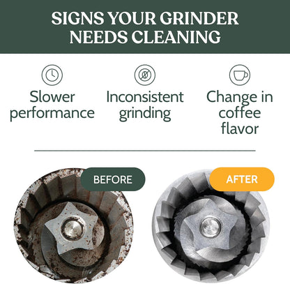 Roobi Professional Coffee Grinder Cleaning Tablets. Carbon Neutral Coffee Grinder Cleaner. Up to 14 cleans, 500gr.