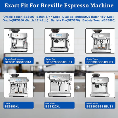 TOMOON Water Filter Replacement for Breville Espresso Machines Barista Touch BES880, Barista Pro BES878,Oracle Touch BES990,Oracle BES980,Dual Boiler BES920 Bambino ClaroSwiss Sage,4 Pack