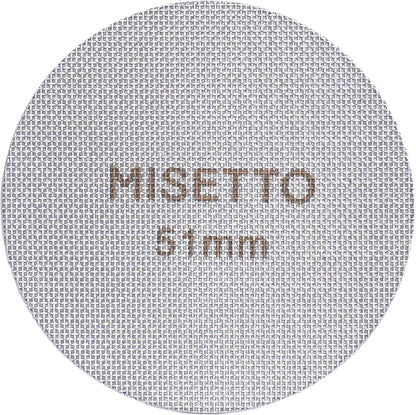 51mm Espresso Puck Screen, 100μm 1.7mm Thickness, MISETTO S/S Stainless Steel Reusable Professional Barista Portafilter Coffee Filter Mesh Plate for Espresso Portafilter Filter Basket(51mm)