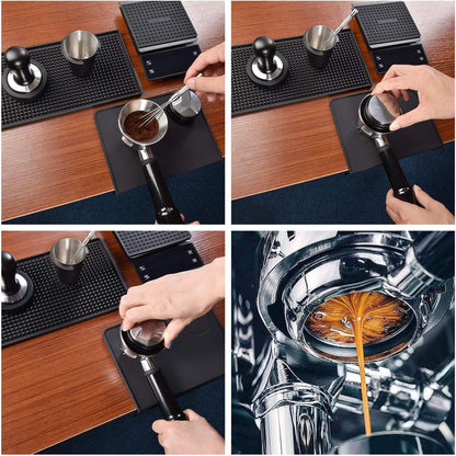 Espresso Coffee Stirrer, MATOW Stainless Steel Mini Whisk for Espresso Stirring Distribution – Professional Coffee Powder Stirring Tool
