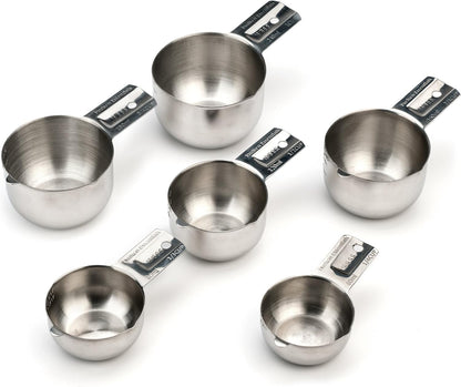 Hudson Essentials Stainless Steel Measuring Cups Set (6 Piece Set)