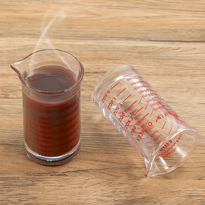 Ackers 3oz/90ml Glass Measuring Cup – Shot Glass with Double Scale-Ounce,Ml Markings for Kitchen & Bar(Red Line)