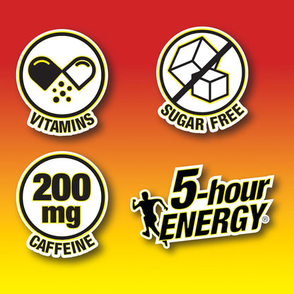 5-hour ENERGY Regular Strength Energy Shot, Grape Flavor (1.93 oz., 24 Count) Zero Calories & Sugar-Free 200 mg Caffeinated Energy Shot, Amino Acids & B Vitamins, Dietary Supplements