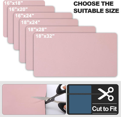 Dish Drying Mat for Kitchen Counter | Coffee Bar Mat for Countertops | Heat Resistant Drainer Mat with Non-slip Rubber Backed | Hide Stain Kitchen Absorbent Draining Mat | Pink 18"x32"