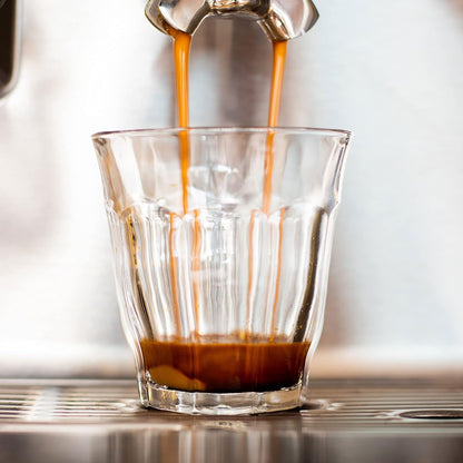 Espresso Cups Set of 4 Clear Glass Cups 3oz for Coffee/Milk, Coffee Mugs Insulated Shot Glasses Regular Espresso Accessories in Kitchen/Office/Bar, Easy to Clean (3oz-4 Pack)