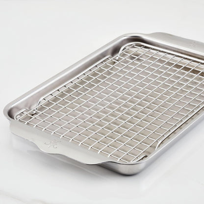 Hestan Provisions OvenBond – 9" x 12.5" Tri-ply Quarter Sheet Pan with Stainless Steel Rack