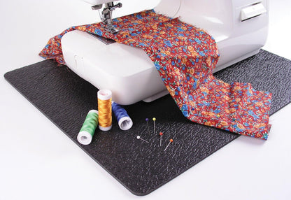 Stay-In-Place Machine Mat - 15" x 18" - Calms Vibration and Dampens Noise. Great for Sewing Machines and Sergers. Made In USA. Black