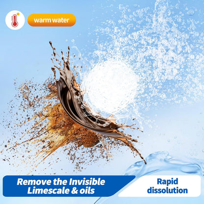 48 Pack Coffee Machine Descaler &Cleaner Tablets-2-Years Supply,Deep Cleans Limescale&Coffee Oils,Universal for Single-Serve Pod,Drip,Espresso Makers,Eliminates Odors&Residue-Free for Keurig Descaling