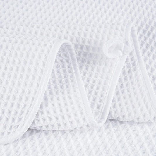 POLYTE Microfiber Oversize Quick Dry Lint Free Bath Towel, 60 x 30 in, 4 Pack (Waffle Weave)