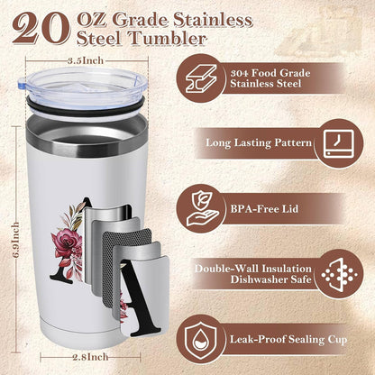 20 Oz Insulated Coffee Cup with Lid Car Tumbler Travel Mug New Mom after Birth First Time Mama Parents Announcement Nurse Newborn Pregnancy Wife Maternity Expecting Gender Neutral Cool Letter Gifts