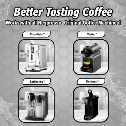 Quick & Clean 16-Pack Cleaning Pods Compatible with Nespresso Original Single Serve Espresso Machines - Removes Stains, Non-Toxic and Eco-Friendly
