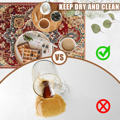 Boho Dish Drying Mat Persian Tribal Coffee Bar Mat for Countertop Absorbent Rubber Backed Hide Stain Dish Drainer Rack Pad Coffee Maker Espresso Machine Dining Room Decoration 11.8 x 19.7 Inch