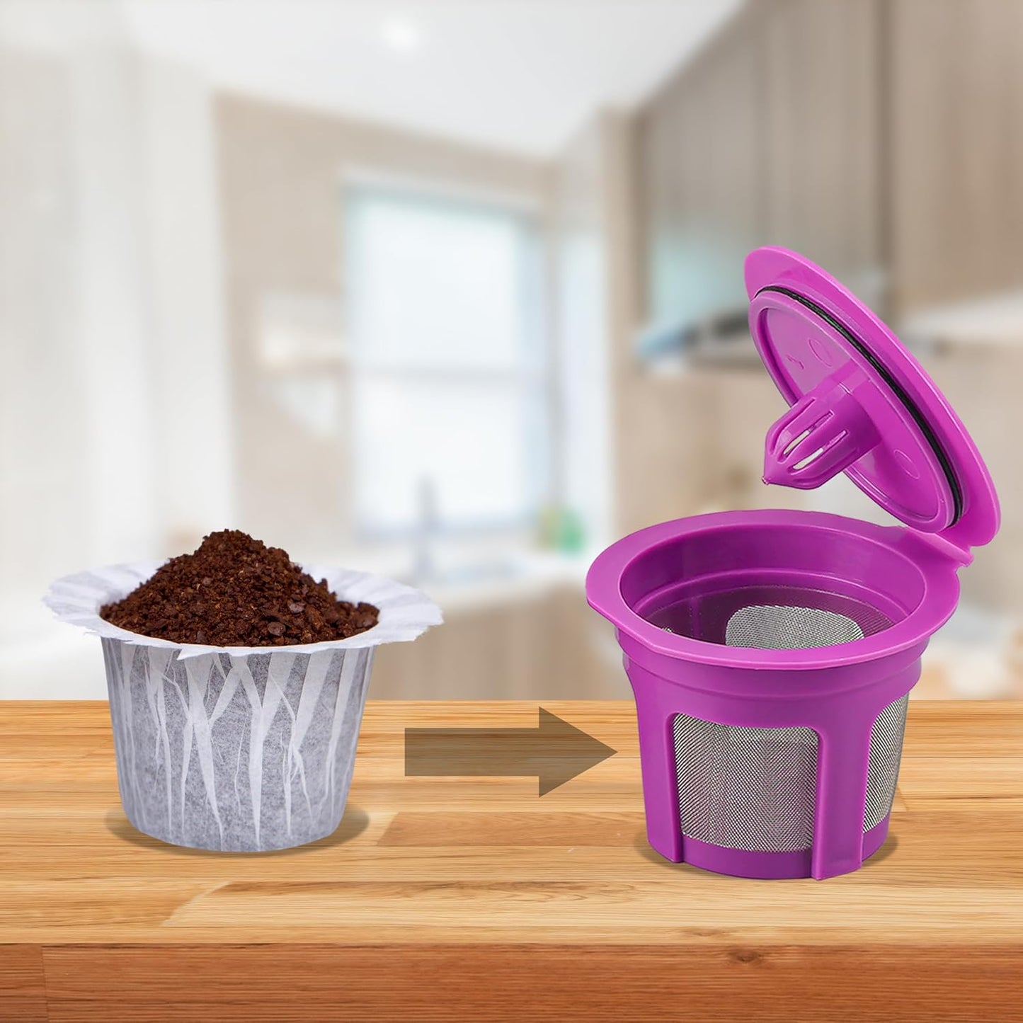 600 Count Disposable Paper Coffee Filters,Compatible with Keurig 1.0 and 2.0 Single Serve Brewers