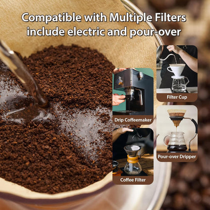 Coffee Filters V60 Coffee Filter Size 02 Cone Coffee Filters 2-4 Cups for Pour Over and Drip Coffee Maker(Natural Brown, 200 Count)