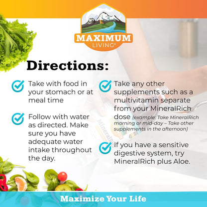 Maximum Living MineralRich Minerals Supplement - 32 oz (32 oz (Pack of 1), MineralRich)