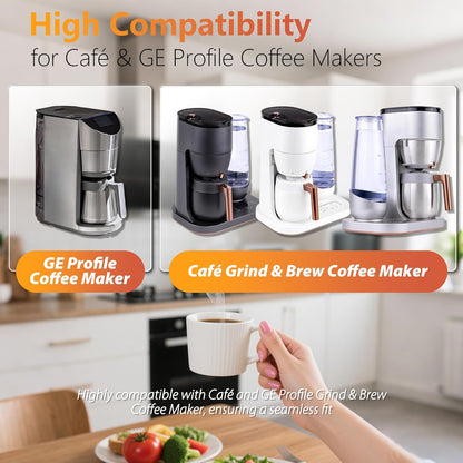 Coffee Maker Water Filter Replacement - Compatible with Cafe & GE Profile Grind & Brew Coffee Makers, Lasts 6-12 Months, Reduces Chlorine, Impurities & Odors (12)