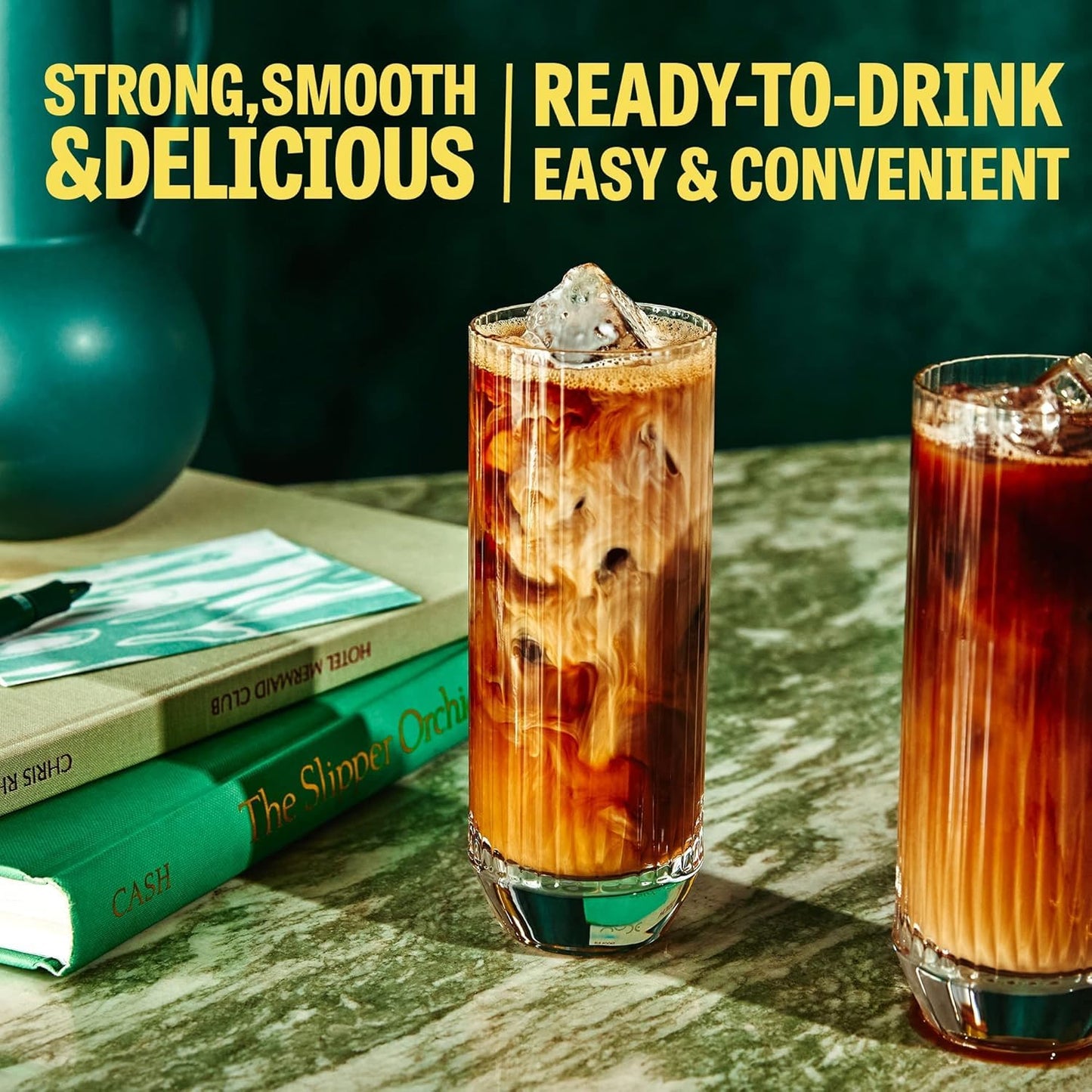 Wandering Bear Espresso Roast Organic Cold Brew Coffee, 32 fl oz, 6 pack - Extra Strong, Bold, Smooth, Unsweetened, Shelf-Stable, Ready to Drink, 100% Organic, Iced Cold Brewed Coffee Drinks