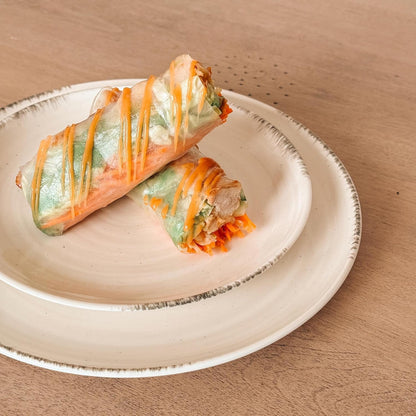 Mora Ceramic Helix Swirl Dinner Plates Set of 6, 10in Modern Spiral Porcelain Dish Dinnerware for Kitchen, Serving & Restaurants - Dishwasher, Microwave, Freezer, Oven Safe Dishware - Snowy White