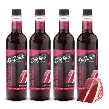DaVinci Gourmet Classic Red Velvet Cake Syrup, 25.4 Fluid Ounces (Pack of 4)
