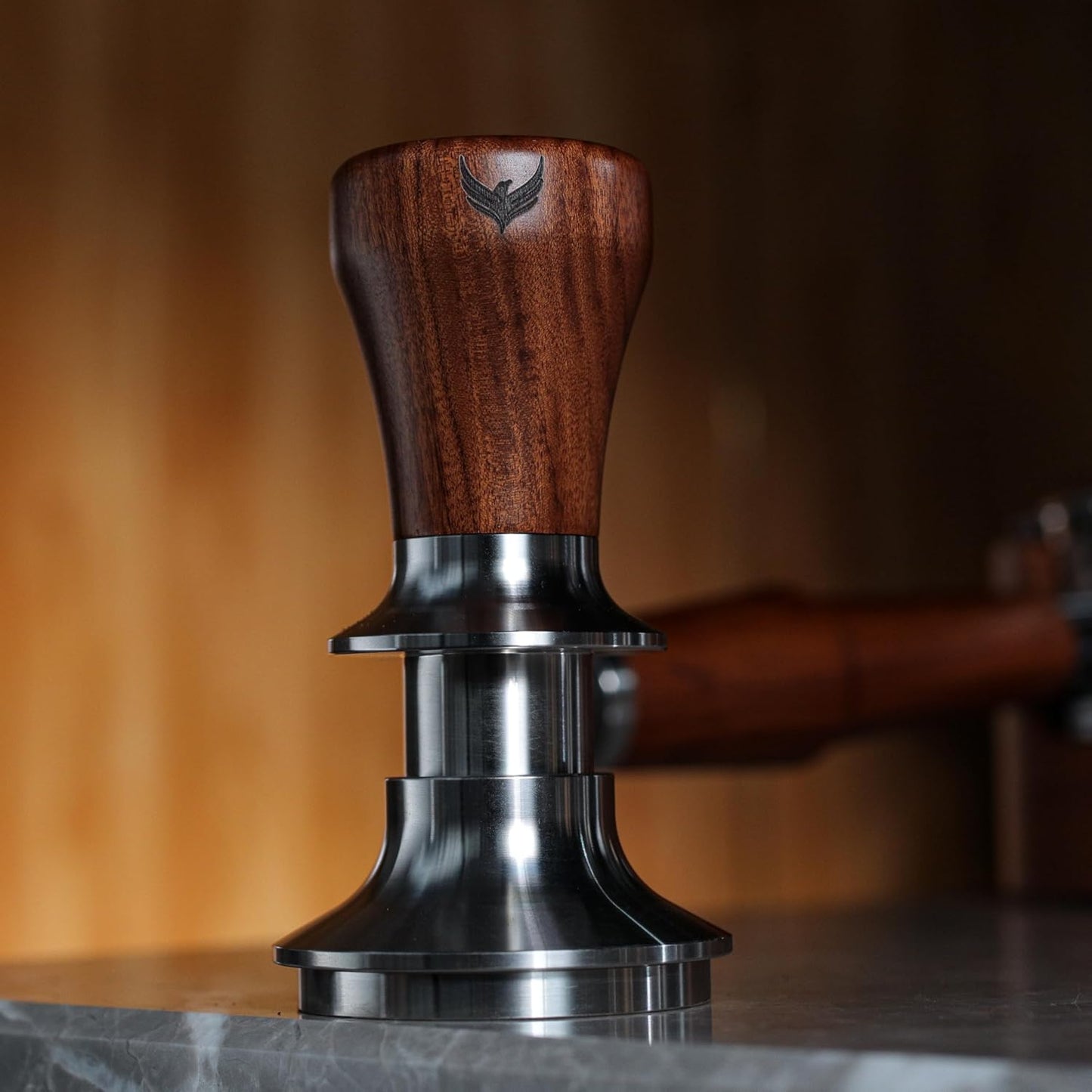 51mm Espresso Tool Kit – Calibrated Rosewood Tamper, Espresso Distributor, Magnetic Funnel with Puck Screen, Knock Box & Rosewood Tamping Station – For 51mm Espresso Machines