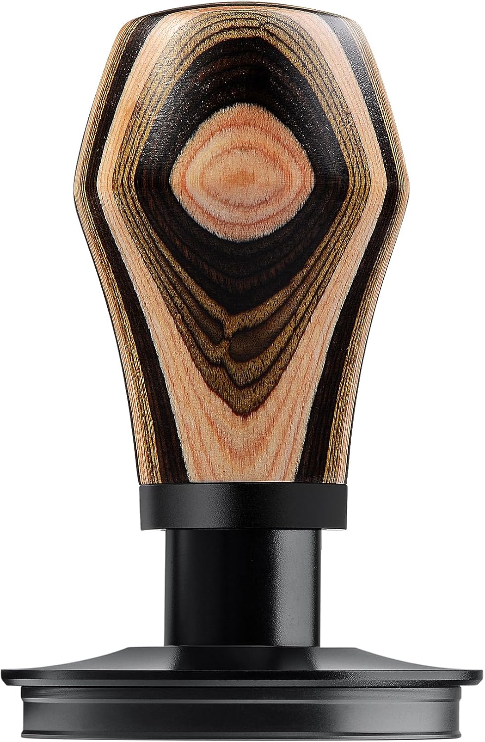Normcore 53.3mm Coffee Tamper V4, Spring Loaded Tamper with Titanium PVD Coating Ripple Base, Espresso Tamper Fits 54mm Breville Sage Portafilters, Colorful Wood Handle