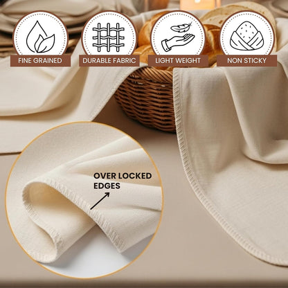LITO LINEN AND TOWEL Flour Sack Towels for Bread Dough Proofing – Unbleached, Thick Cotton Baking Cloth for Baguettes, Ciabatta, Pastry – Reusable, 28"x28", 3-Pack