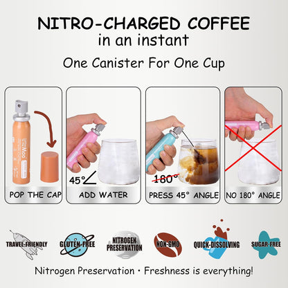 Coffee to the Moo Nitro Cold Brew Coffee Concentrate - Mix Pack (KETO, Collagen & Mushroom Coffee) | Instant Iced or Hot | Pocket/Purse Sized, Travel & Gifts Friendly | Makes 12 Cups