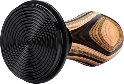 Normcore 58.5mm Espresso Coffee Tamper V4, Spring Loaded Tamper With Titanium PVD Coating Ripple Base, 15lb / 25lb / 30lbs Replacement Springs, Colorful Wood Handle