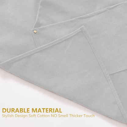 Canvas Aprons for Men Chef Apron, Work Apron with Large Pockets - 16oz Heavy Duty Cross Back, BBQ, Cooking