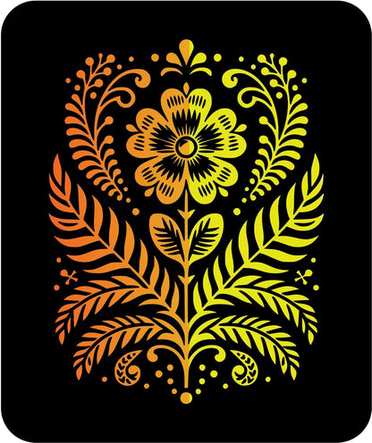 Scandinavian Flower 3 Stencil - Nordic Minimalist Floral Design for Hygge Décor, DIY Crafts, Wall Art, and Modern Home Styling from The Artful Stencil