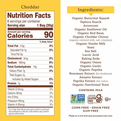 Simple Mills Pop Mmms Cheddar Baked Snack Pack Crackers, Gluten Free, 8 Pack (Pack of 1)