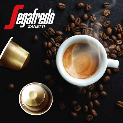 Segafredo Zanetti Espresso Capsules – Aluminum Pods for Nespresso Original Machines – Dark Roast Premium Espresso with a Full-Bodied Aroma – Strong, Intensity 11 – Ovation, 10 Count (Pack of 4)