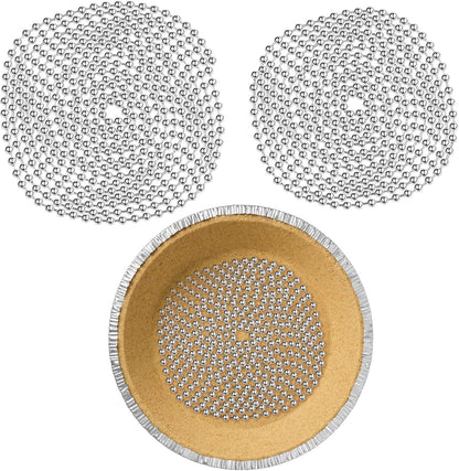 Ferraycle 2 Pieces Pie Weights for Baking Crust Pie Crust Weight Protectors for Edges Baking Beads Chain Stainless Steel Beads for Dough Kitchen Cooking Blind Pastry(6 Ft, 10 Ft)