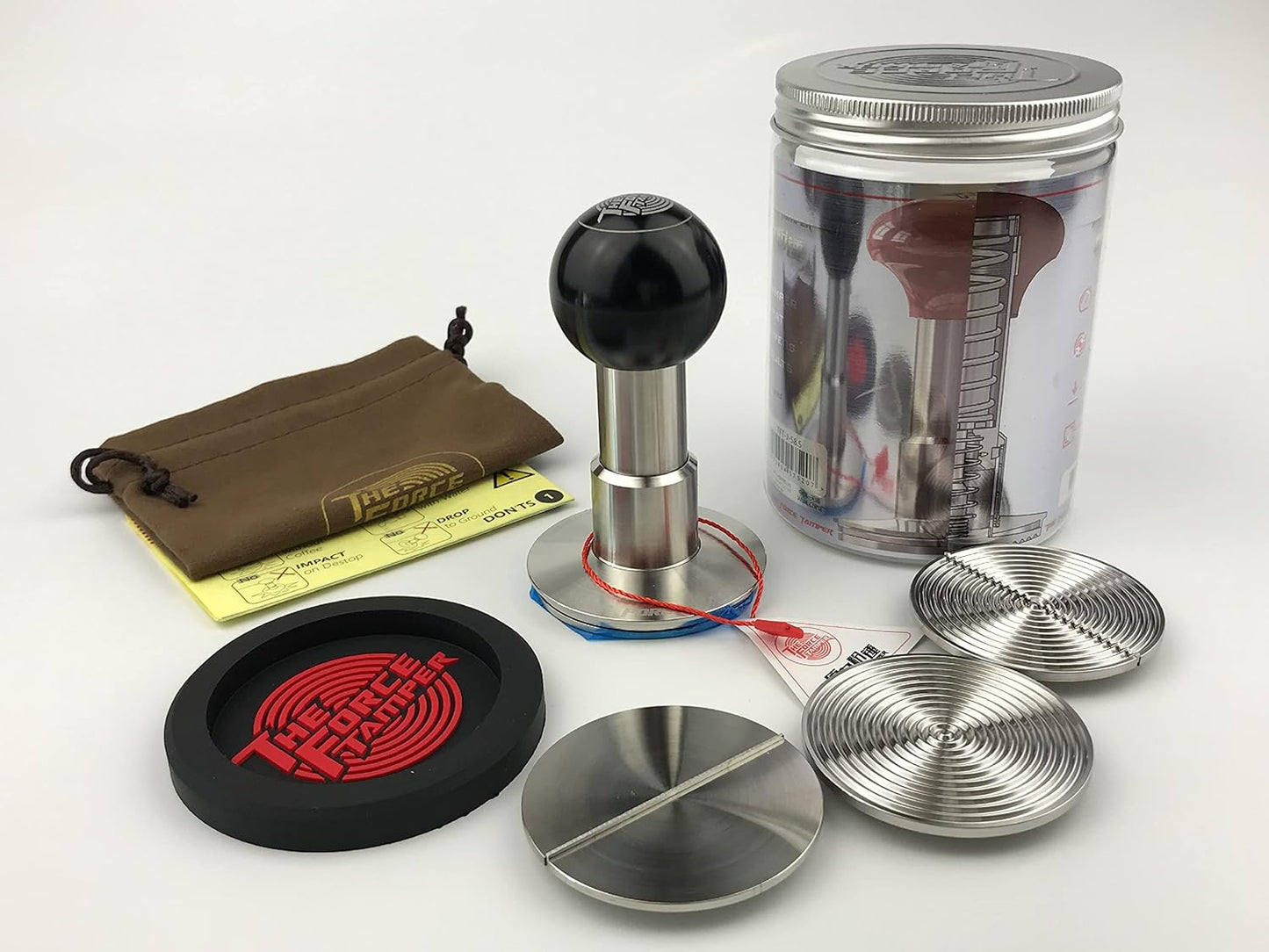 The Force Tamper Automatic Impact Coffee Tamper Adjustable Const Pressure and Autoleveling Duo-Distribute Set New (Ball, 53.00mm)
