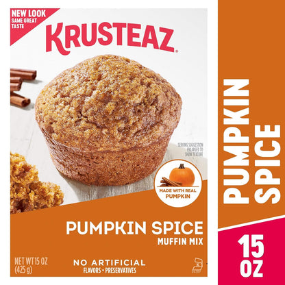 Krusteaz Pumpkin Spice Muffin Mix 15 Ounce (Pack of 3)