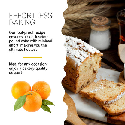 Southern Living Orange Pound Cake Mix, Gourmet, Moist, Buttery & Sweet Flavor with Easy Glaze, Perfect for 8-12 Servings, 1 Box
