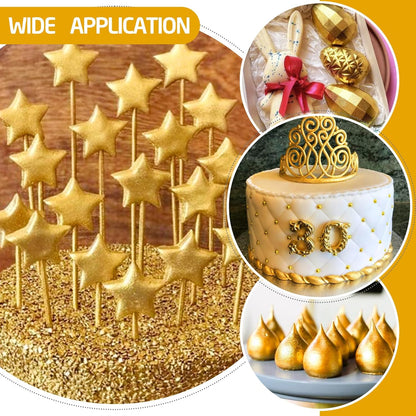Edible Glitter Spray - 3/4oz Luster Dust Edible Food Grade Glitter Shimmer Dust Powder for Cocktails, Drinks, Cake Decorating - Metallic Food Coloring Powder for Wine, Candy, Cookie, Icing (Gold)