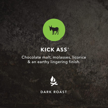 Kicking Horse Coffee Kick Ass, Dark Roast, Ground, Certified Organic, Fairtrade, Kosher, Black, 284 g, Pack of 6
