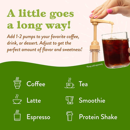 Jordan's Skinny Syrups Sugar Free Coffee Syrup, Pistachio Flavor Drink Mix, Zero Calorie Flavoring for Chai Latte, Protein Shake, Food & More, Gluten Free, Keto Friendly, 25.4 Fl Oz (Pack of 6)