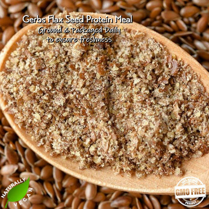 Ground Raw Flax Seed Meal by Gerbs - 4 LBS - Top 11 Food Allergen Free & Non GMO - Vegan & Kosher – Premium Full Oil Content Flax Protein Powder
