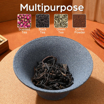 2Pcs Japanese Coffee Filters Ceramic Coffee Dripper Reusable Dripper Paperless Tea Strainer Light Grey, 4.52x4.52x2.36inch