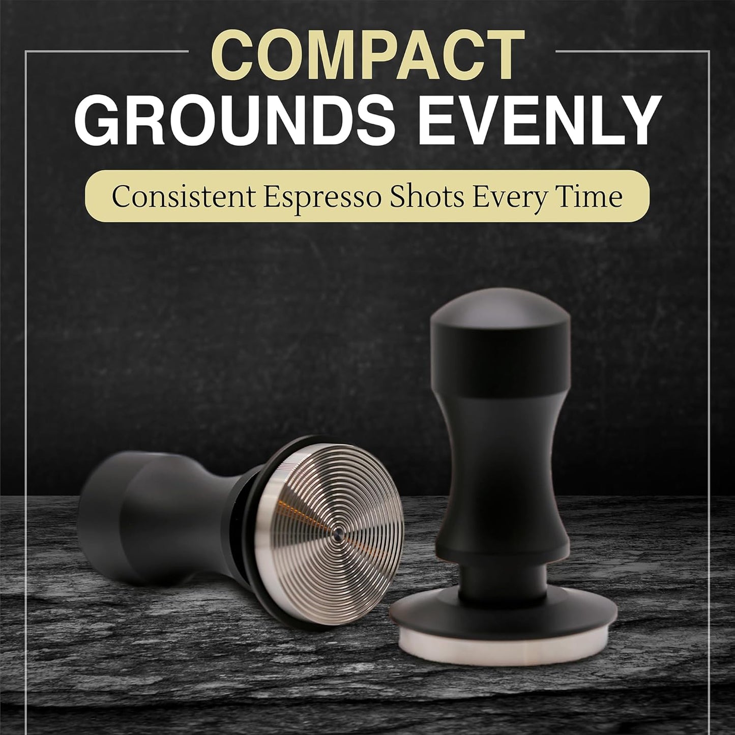 51mm Calibrated Espresso Coffee Tamper - Spring Loaded Coffee Tamp Tool with Mat - Precision Tamper Tool for Espresso Machines - Espresso Hand Press Tamper for Barista & at Home Brewers