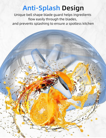 Immersion Blender, Heavy Duty Copper Motor, Stainless Steel Smart Stick with Egg Beaters, Potato Masher, Chopper/Food Processor