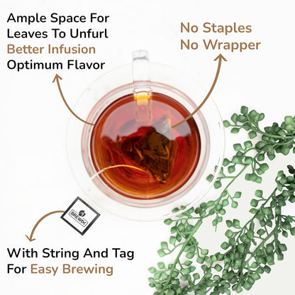 BREWIX, Peach Black Tea (25 Pyramid Bags) | Premium Black Tea with Peach | Floral & Refreshing | Iced or Hot | Caffeinated And Sugar-Free