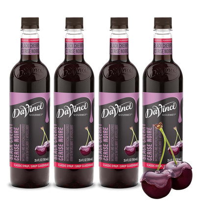 DaVinci Gourmet Classic Black Cherry Syrup, 25.4 Fluid Ounces (Pack of 4)