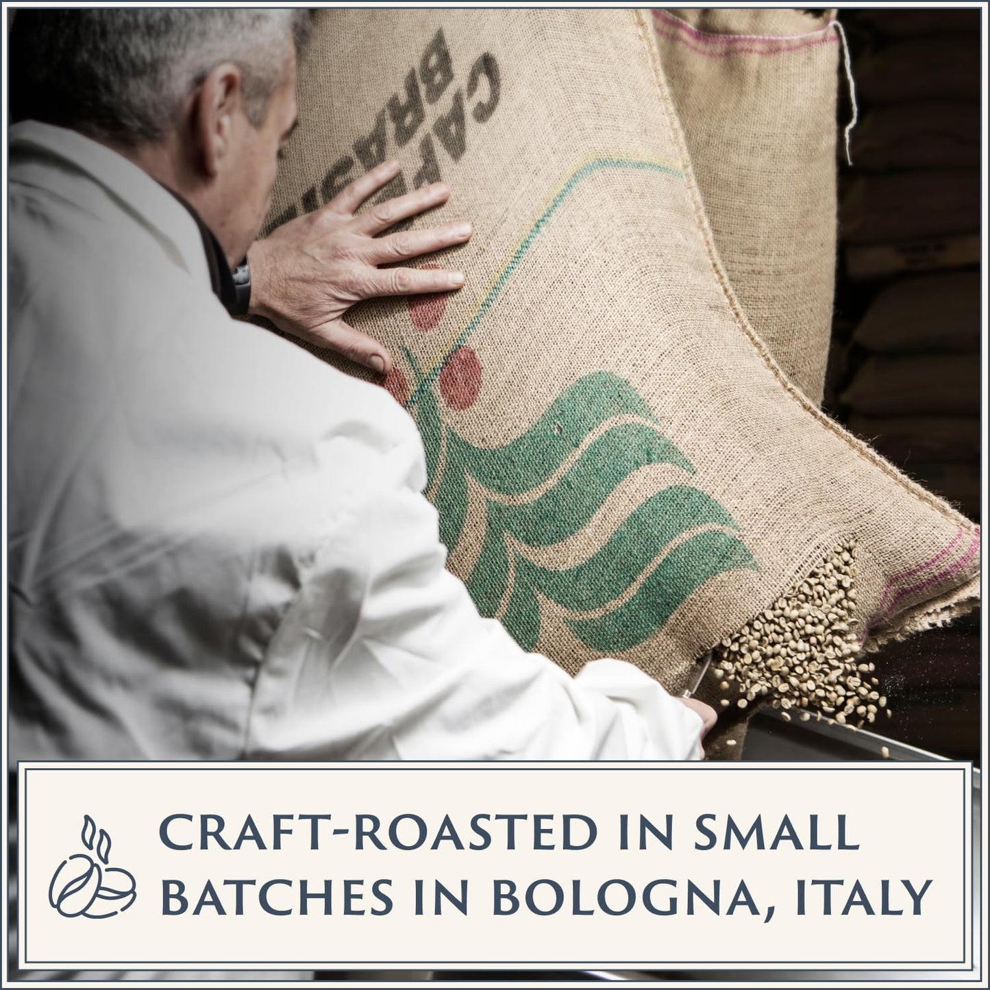 Filicori Zecchini Italian Espresso Beans – Whole Bean Coffee Medium Roast Arabica & Robusta Blend – Low Acidity, Slow Roasted – Kavè 2.2lb Bag