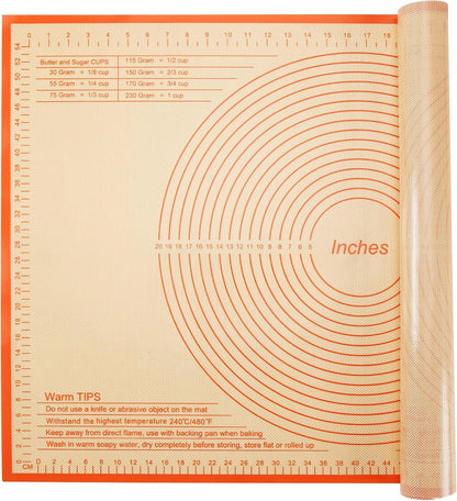 Silicone Pastry Mat 36x24 Inch - Nonstick Baking Mat Perfect for Dough, Pastry, Pie Crust, Fondant, Pasta/Pizza