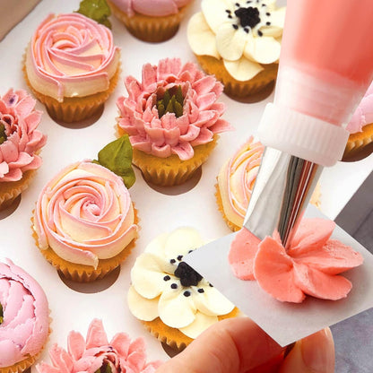 7 Pieces Rose Flower Piping Tips Set, Cake Decorating Tips Icing Piping Nozzles Set Cupcake Decorating Kit
